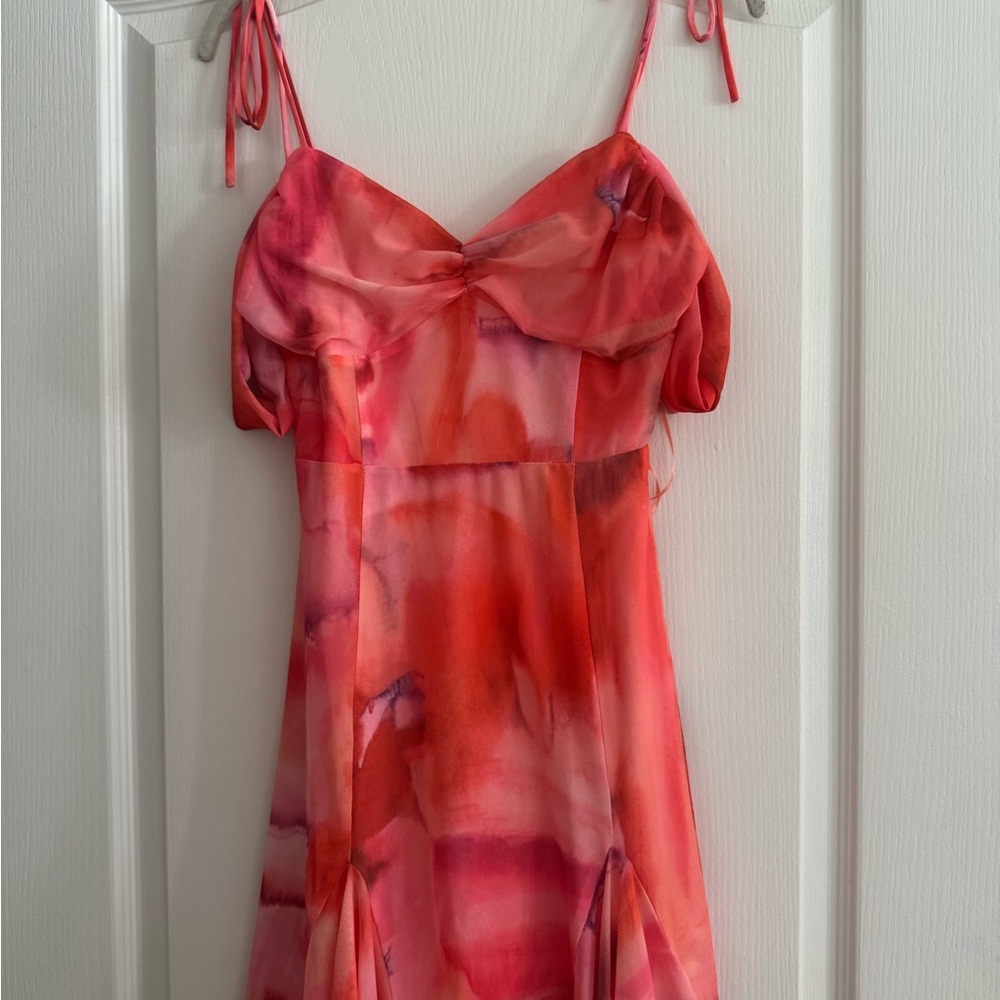 Hello Molly Pink and Red Mini Dress